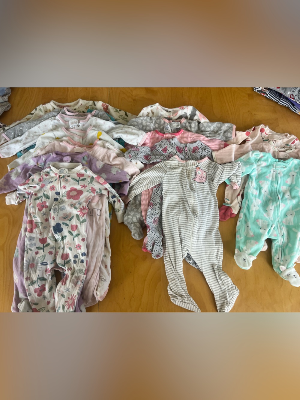 Baby Girl Sleeper Onesie Lot (newborn- 9 months)